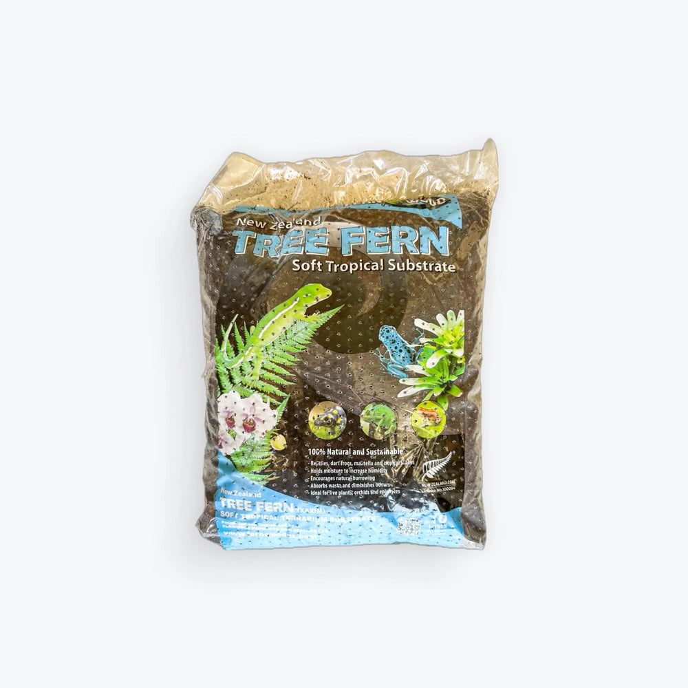 New Zealand tree fern fibre loose substrate showing soft fibrous texture